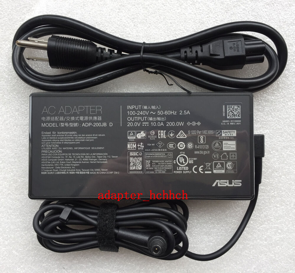 ADP-200JB D(200W 20V 10A)AC Adapter Charger For ASUS ROG Zephyrus