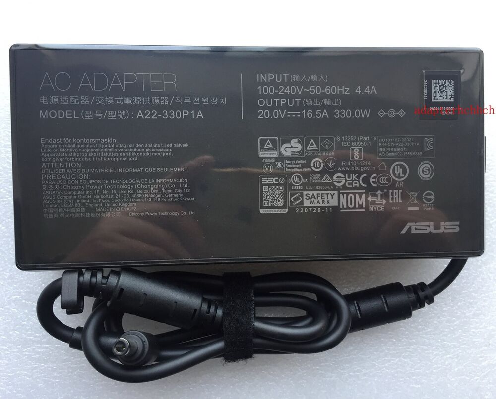 New Original Razer Blade 16 i9 13950HX 330W 19.5V 16.92A RC30-0484 Adapter  Cord