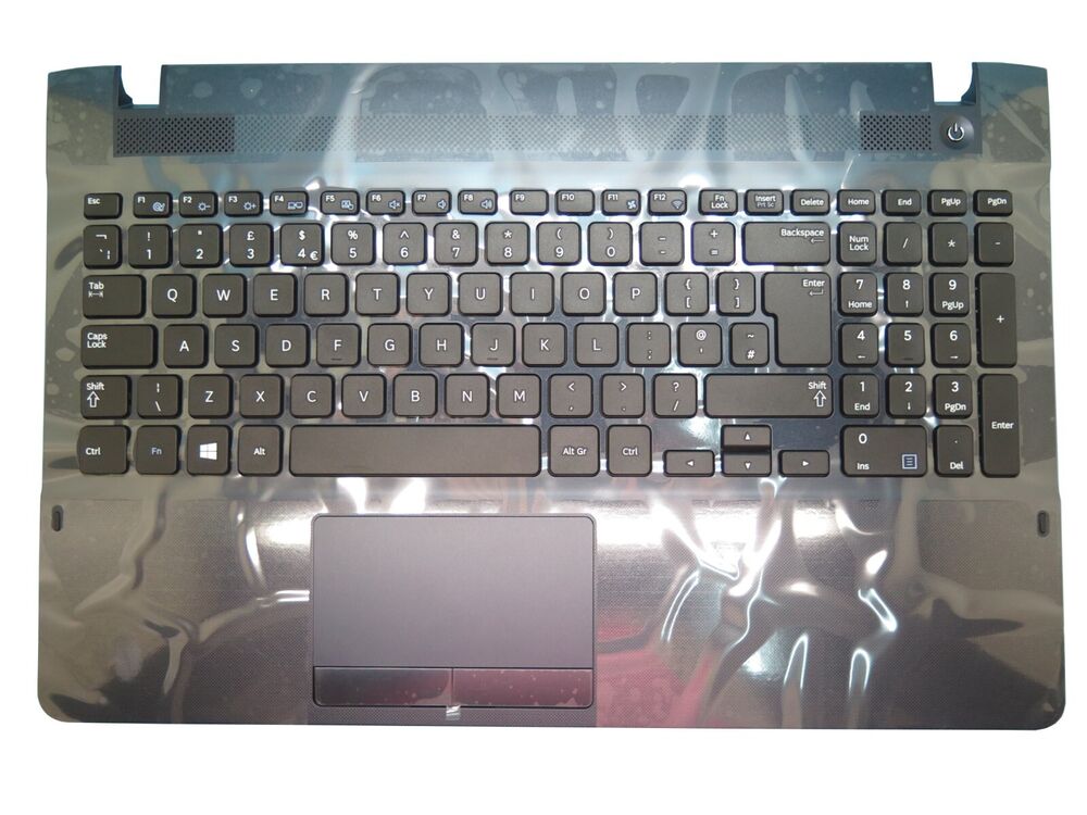 Laptop UK Keyboard Palmrest For Samsung NP270E5J 270E5J Upper Case Touchpad New