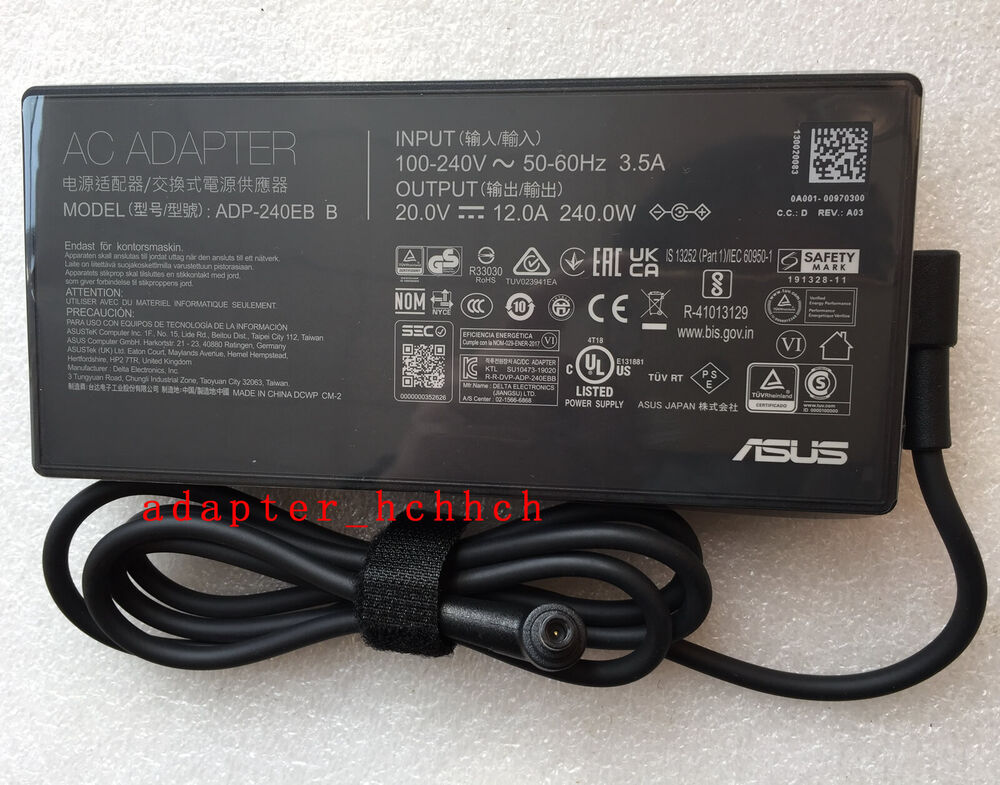 240W ASUS ZenBook Pro Duo OLED UX582 Adaptateur CA Chargeur - Europe main image 1