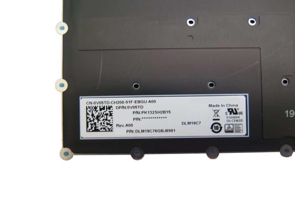 Backlit UK Keyboard For DELL XPS 9500 9510 9520 9700 9710 9720 0V05TD V05TD New