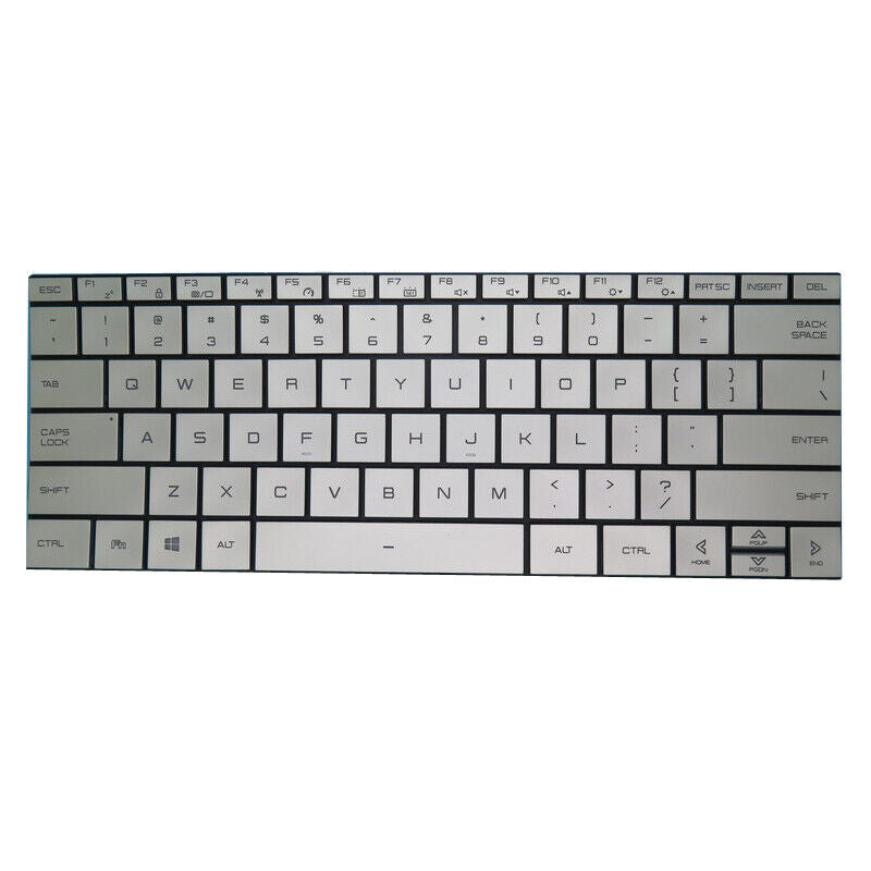 Silver Backlit Keyboard For Tongfang PF4NU1F PF4WN2F PF4MN2F 14' English US