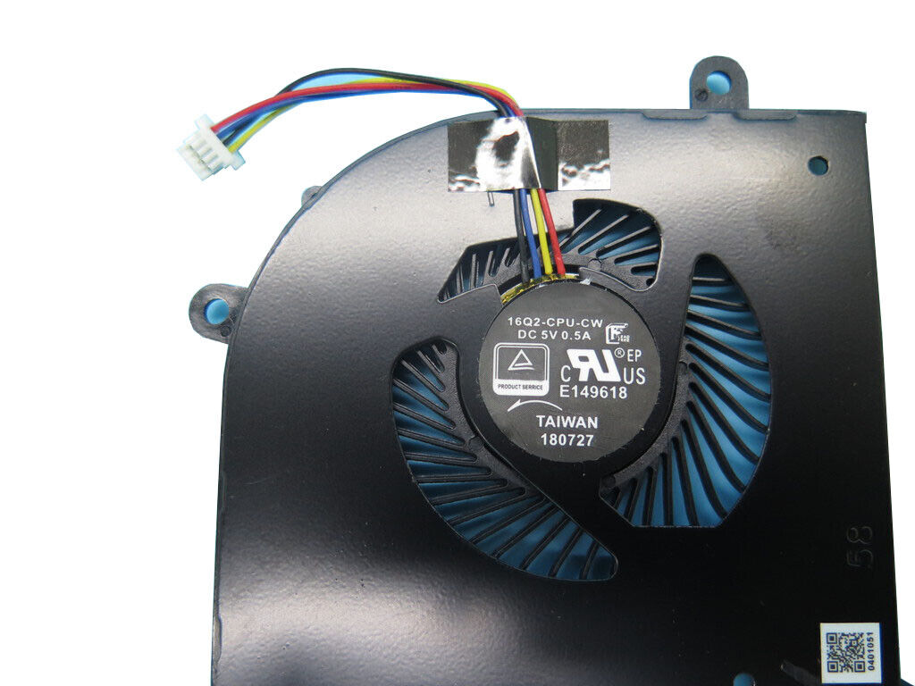 4PIN CPU Fan For MSI GS65 P65 GS65VR 16Q2-CPU-CW MS-16Q1 MS-16Q2 MS-16Q3 MS-16Q4