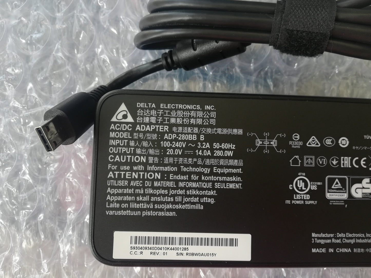 New Original MSI GP76 Leopard RTX3070/RTX3080 ADP-280BB B Delta 280W 20V AC Adapter