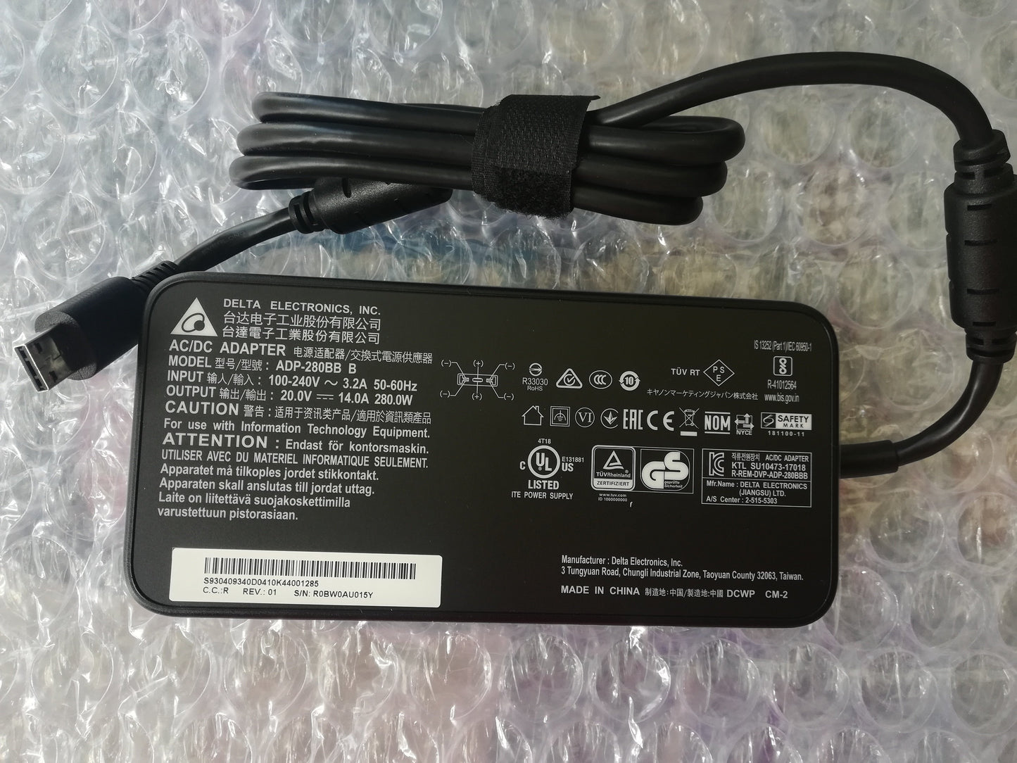 Original MSI GE76 Dragon Tiamat 10UH-625CZ ADP-280BB B Delta 280W AC/DC Adapter@
