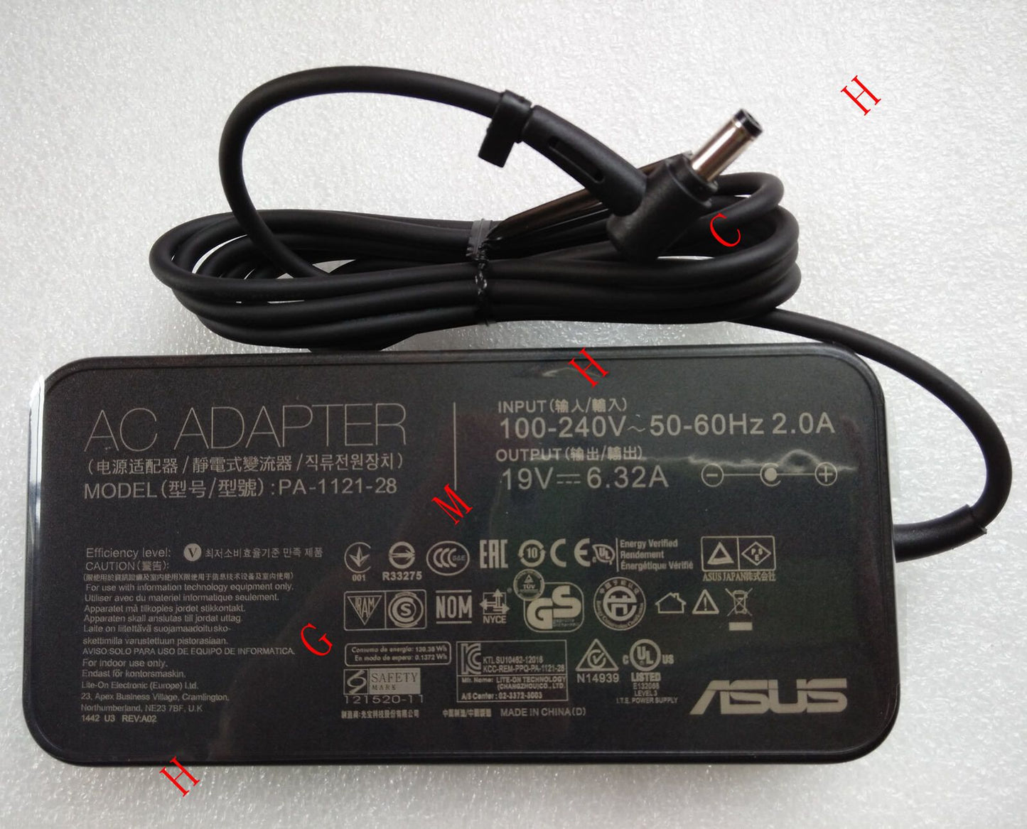 Original OEM ASUS AC/DC Adapter for Zenbook UX510UW-FI140R,PA-1121-28,A15-120P1A