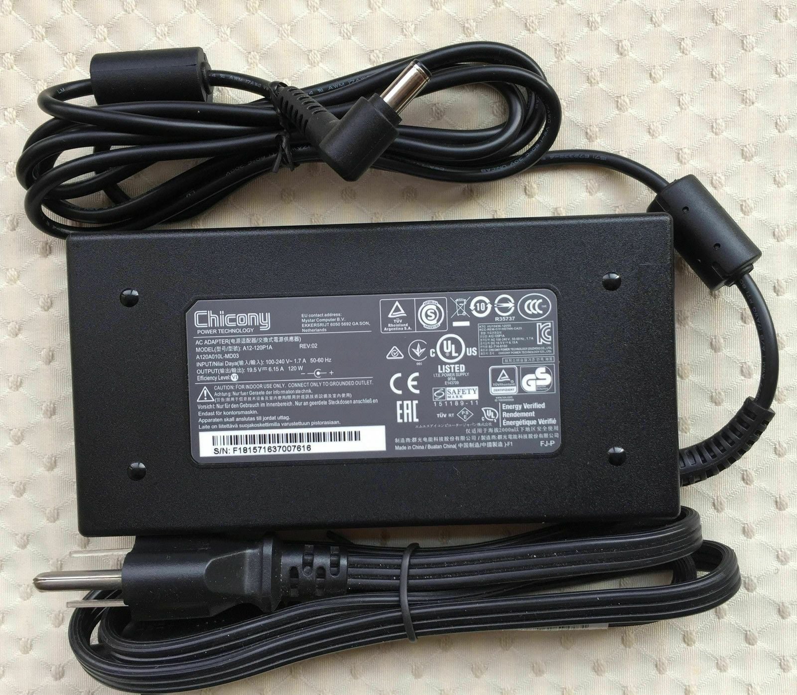 Delta OEM 120W Laptop Charger For MSI GF63 Thin – 20V 9A – 4.5mm Center Pin – ADP-120VH D