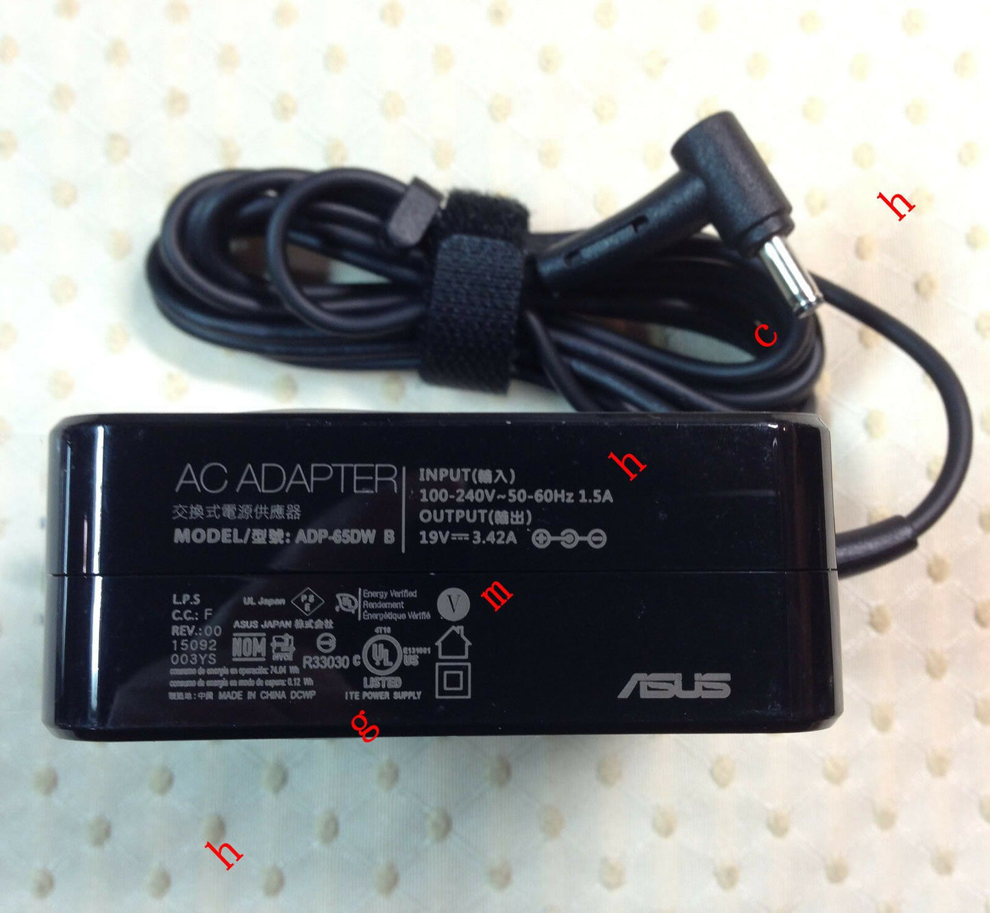 Original OEM Asus 19V 3.42A AC/DC Adapter for ASUS Vivobook X542UF-DM022T Laptop