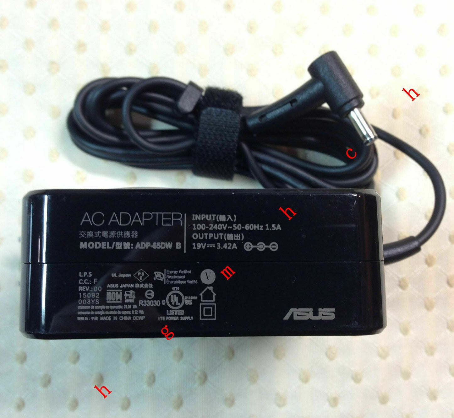 @Original OEM ASUS 65W Cord/Charger ZenBook UX530UQ-FY005R,UX530UQ-FY063R Laptop