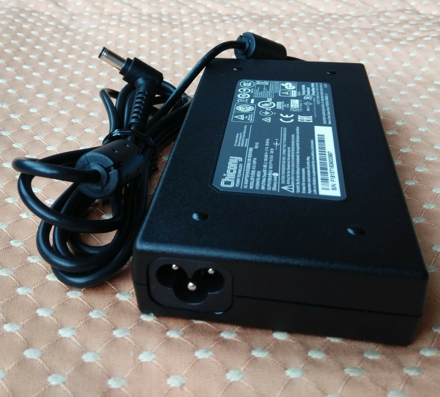 New Original OEM Chicony 120W 19.5V 6.15A AC Adapter for Clevo W670RCQ Notebook@