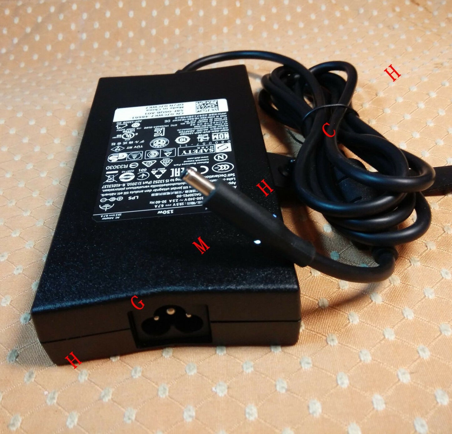 Original OEM Dell 130W 19.5V Cord/Charger Inspiron 24-5459,W12C004 All-in-one PC
