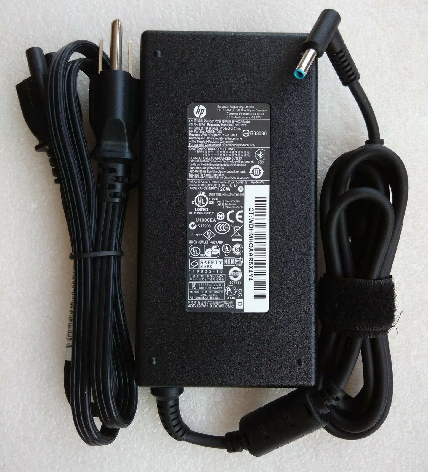 New Original OEM HP 120W 19.5V 6.15A AC Adapter for HP Envy 15-J002LA,710415-001