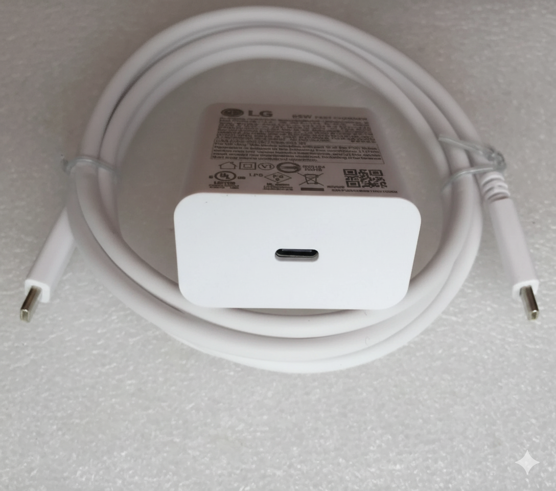 LG 65W USB-C charger back view