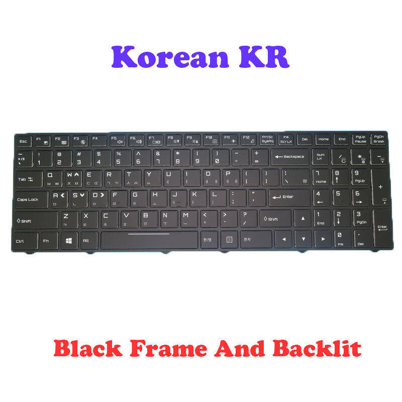 KR Backlit Keyboard Korean For Gigabyte Sabre 15 15-W8 15-K8 15-G8 Sab ...