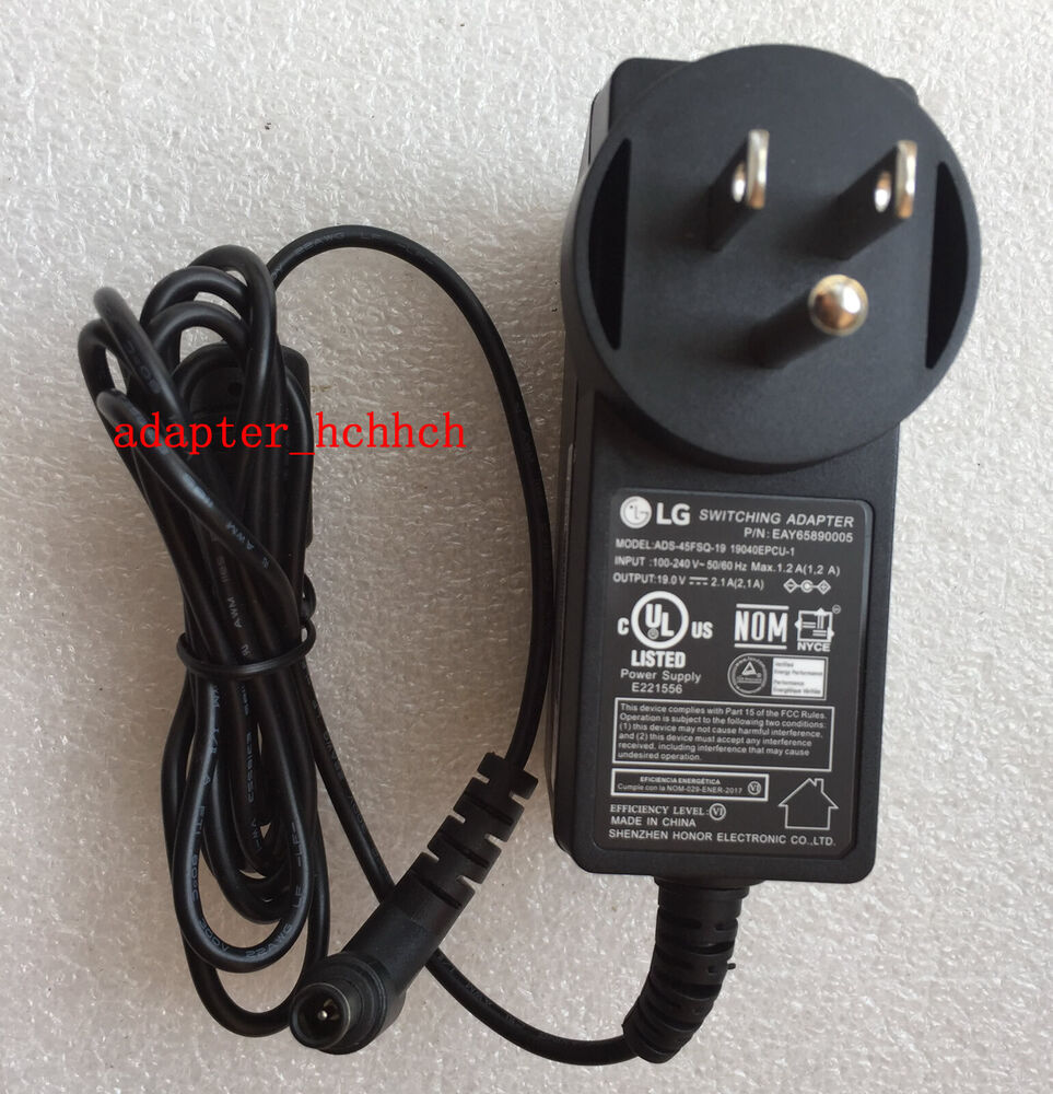 New Original LG 40W AC Adapter for LG 34WL500-B 19040EPCU-1 EAY65890005 Monitor