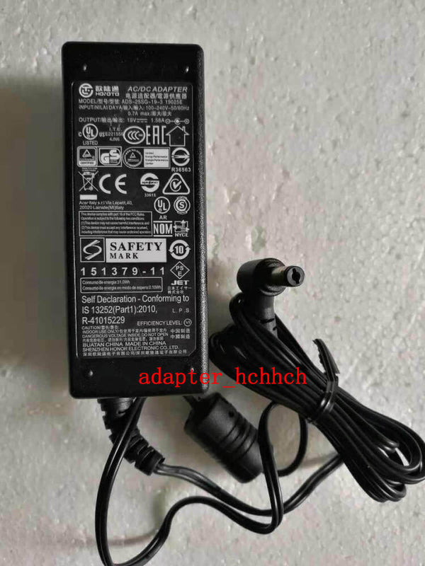 New Original OEM Hoioto 19V 1.58A AC Adapter&Cord for Acer G237HL bi LCD Monitor