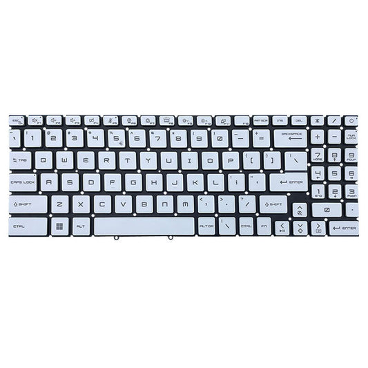 Monochrome Backlit US Keyboard For MSI Sword 15-A11U A11UG A11UE A11UD A11UC/SC