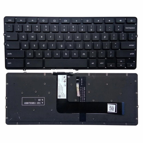 Backlit US Keyboard For DELL Chromebook 7310 0NVHD0 NVHD0 English NSK-LX0BW New