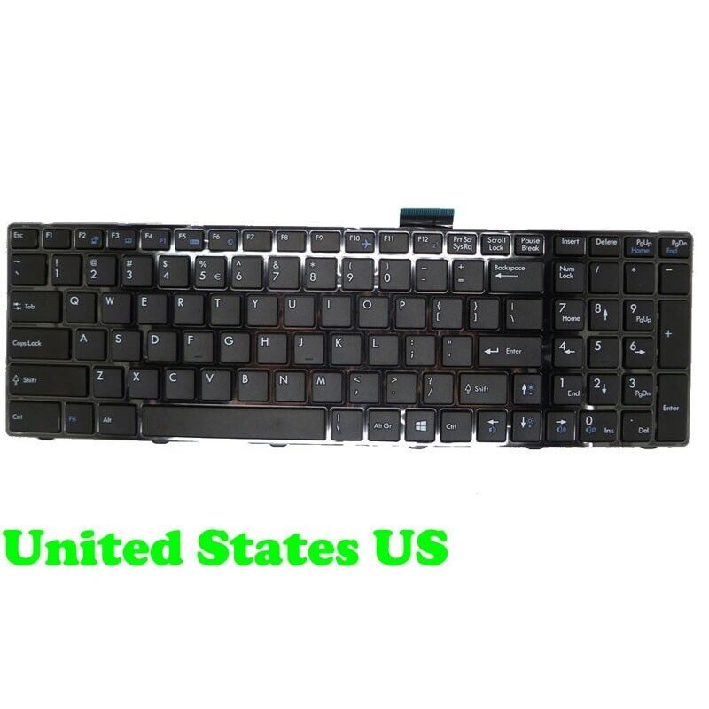 NO Backlit Keyboard For MSI GE60 2OC 2OD 20E 2PL 2QL GE70 2OC/OD 2PC 2PE English