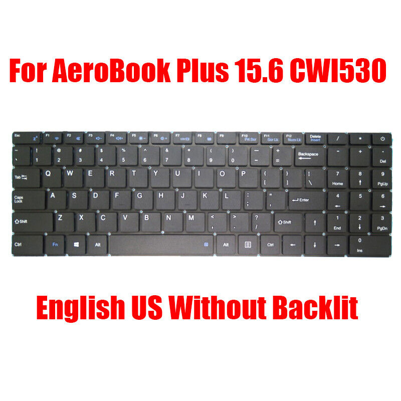 Laptop Replacement Keyboard For Chuwi AeroBook Plus 15.6 CWI530 English US Black