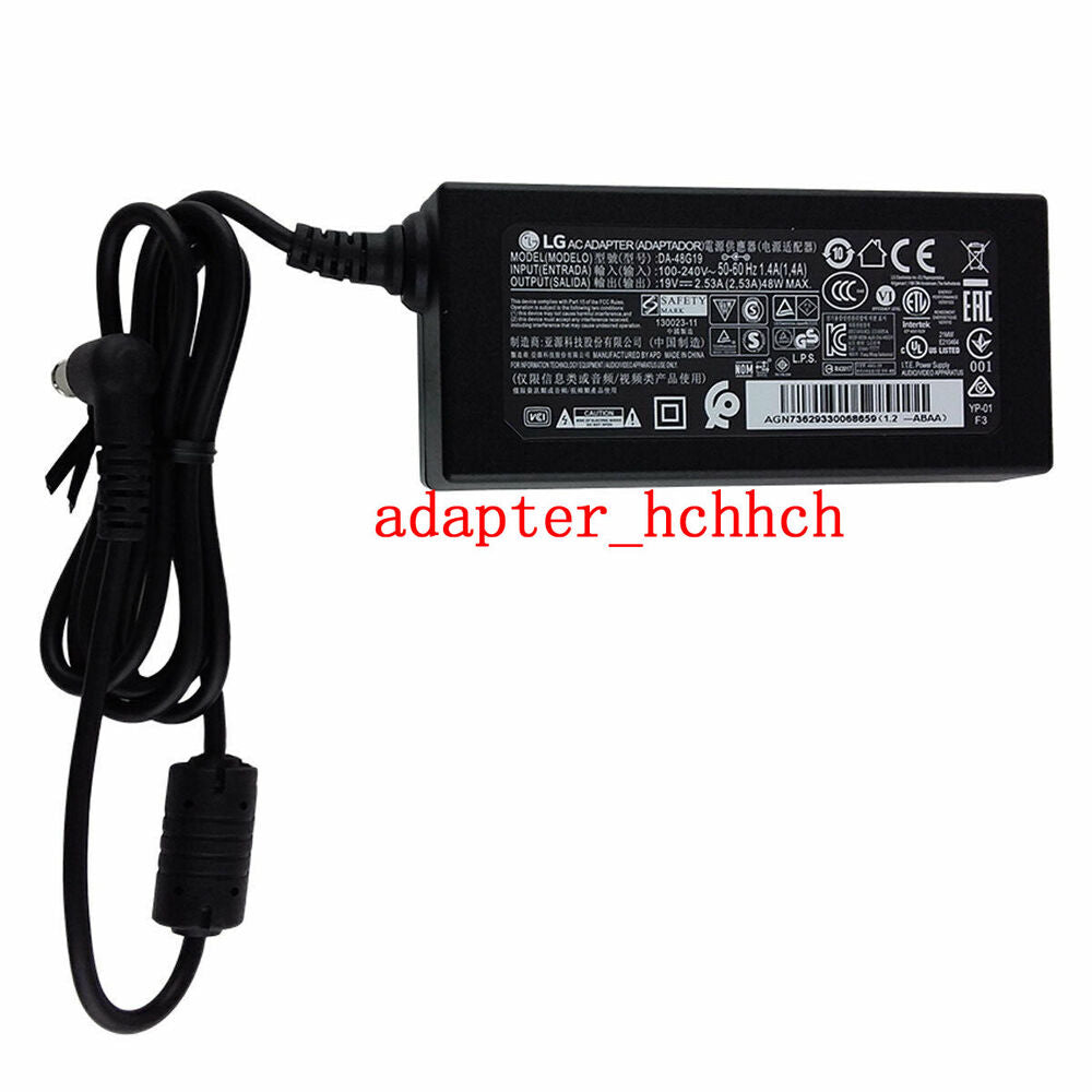 New Original OEM LG 19V 2.53A AC/DC Adapter&Cord for LG 32LJ510U 32" HD LED TV