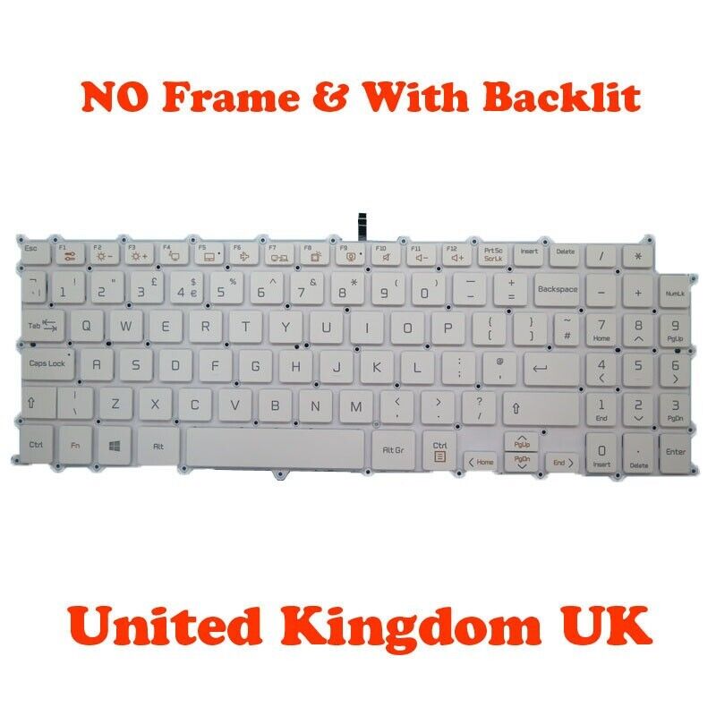 Backlit UK Keyboard For LG 15Z990 15ZB990 15ZD990 LG15Z99 15Z90N 15Z95N Black