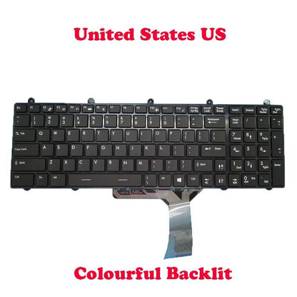 Colourful Backlit US Keyboard For MSI GT60 V123322AK1 US S1N-3EUS271-SA0 MS-16GF