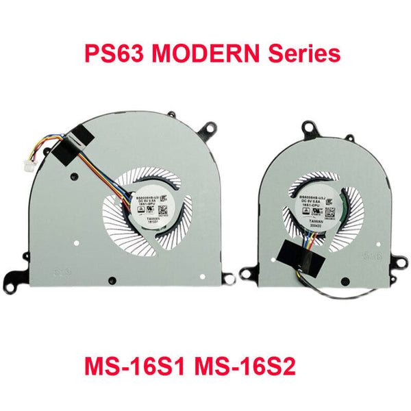 PS63 CPU GPU FAN For MSI PS63 MODERN 16S1 8M 8MO 8RC 8SC MS-16S1 MS-16S2 MS16S2