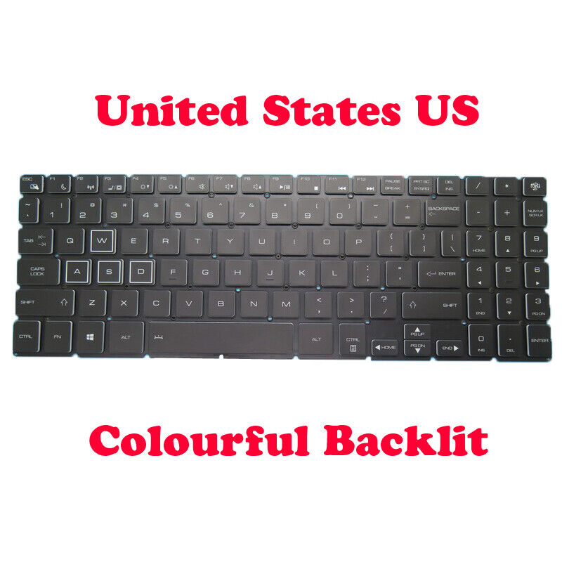 Laptop RGB Backlit Keyboard For Gigabyte For AORUS 15-SA 15-WA 15-XA English US