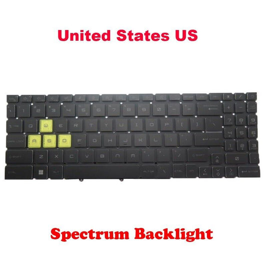Spectrum Backlit US Keyboard For MSI Crosshair 15 17 B12U B12UEZ B12UGZ B12UGS