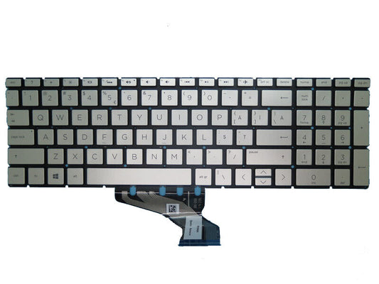 Laptop Keyboard For HP 15-DA000 Silver No Backlit Film US English PKNR125BS
