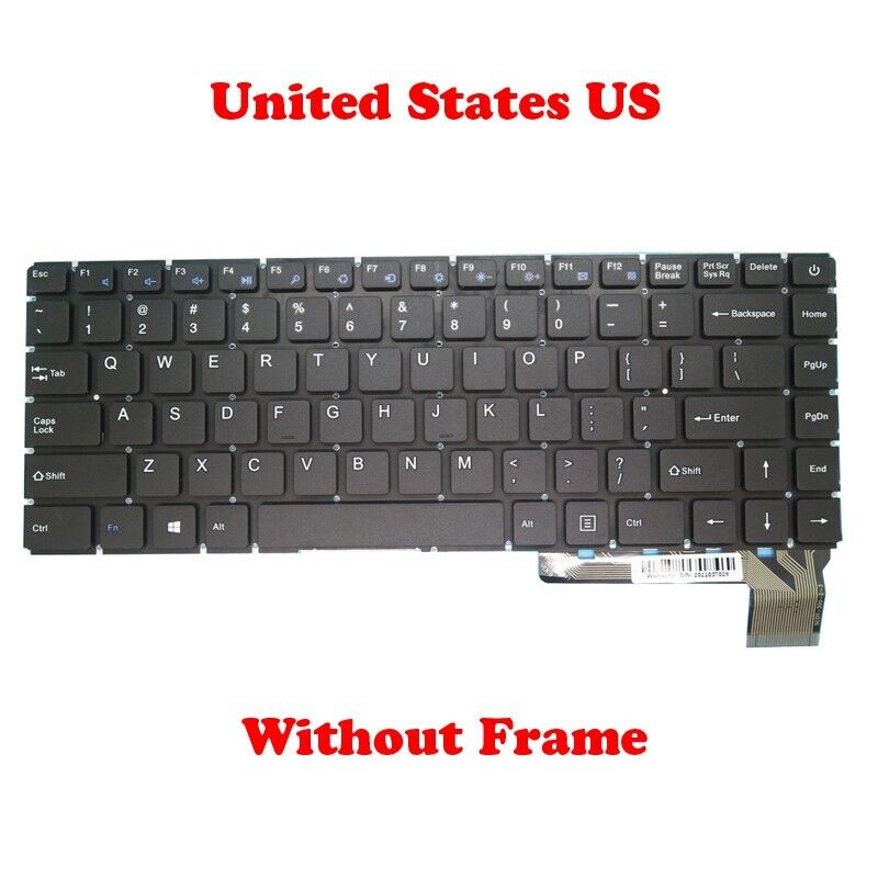 US Keyboard For Jumper EZBook 2 SCDY-300-2-3 PRIDE-K2511 English