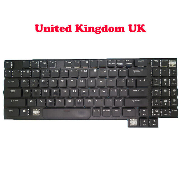 Used GT76 Mechanical UK Keyboard For MSI GT76 Titan 9SF MS17H1 GT76 Titan DT 9SG
