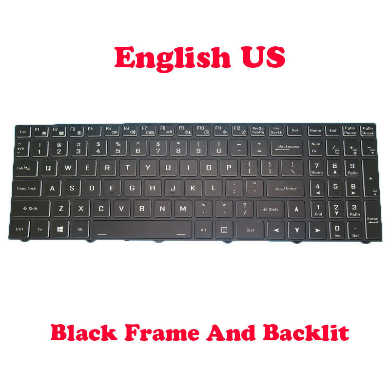 US Backlit Keyboard For CLEVO PB70 RC PB70DF1 DF2 PB70EF PB70ED PB71RC PB71RD RF
