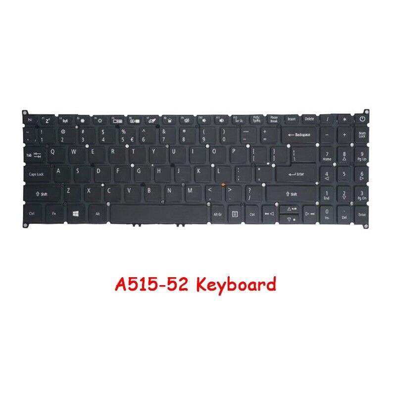 Laptop Keyboard For ACER Aspire 5 A515-52G With Backlit United States US Black