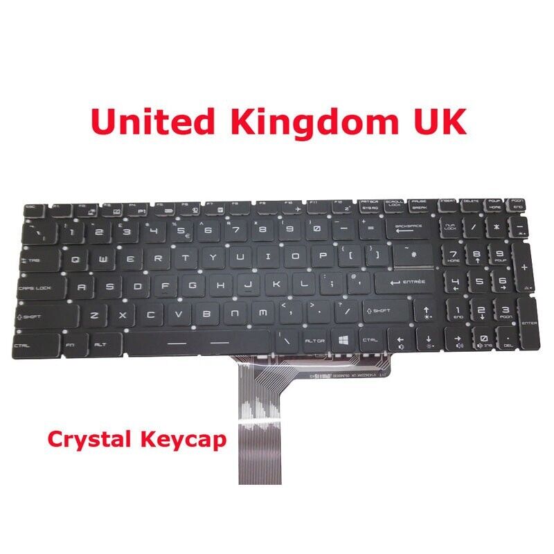 Kingdom Crystal Keyboard For MSI WS72 GE62MVR GT72S GL72 GL62M PE60 V143422AK UK