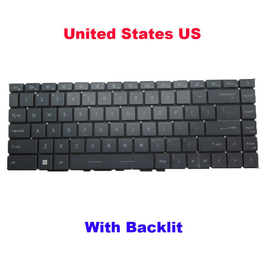 Backlit US Keyboard For MSI V194222MK4 UI S1N2EUS602SA0 S1N-2EUS602-SA0 English
