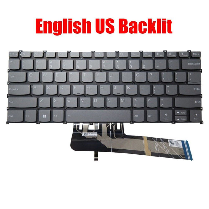 Keyboard For Lenovo Ideapad Yoga 7-14ITL5 English US With Backlit Gray New