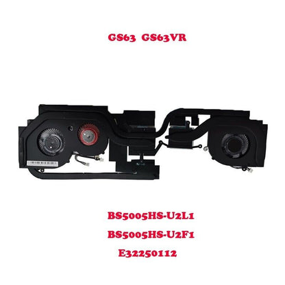 CPU GPU FAN&Heatsink For MSI GS63 GS63VR BS5005HS-U2L1 BS5005HS-U2F1 E32250112