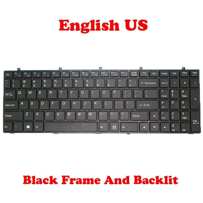 OEM Backlit Keyboard For CLEVO W370ET MP-13H83USJ430 6-80-W6700-011-1 English US