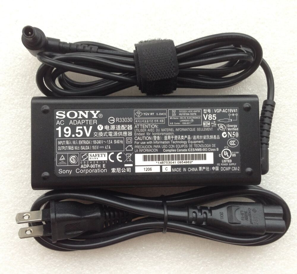 New Original Genuine OEM AC Adapter Cord Charger for Sony VAIO PCG-61813L Laptop