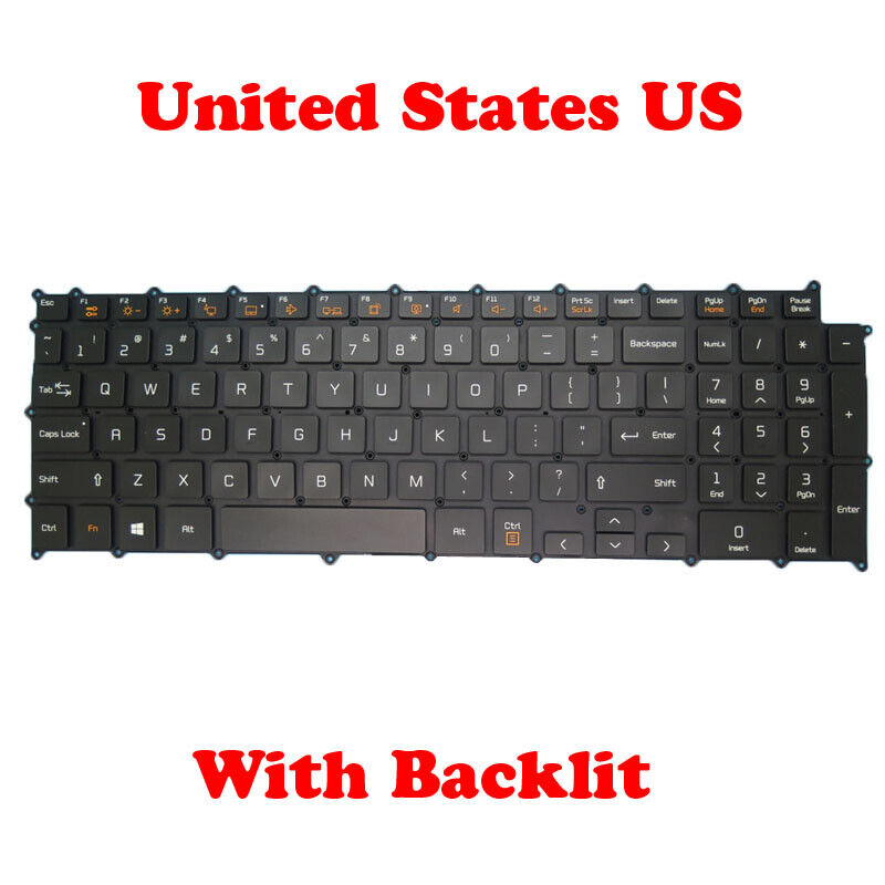 English Backlit Keyboard For LG 17Z90N AEW74089812 19A6A-US KT01-19A6AS03USRA000