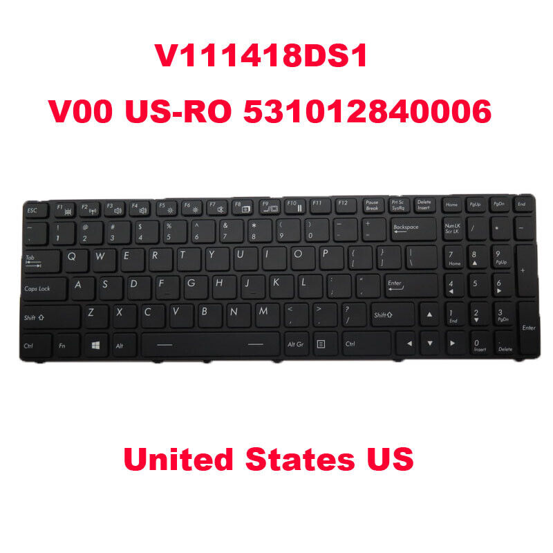 Keyboard For Getac V111418DS1 V00 US-RO 531012840006 531012840006L2877 English
