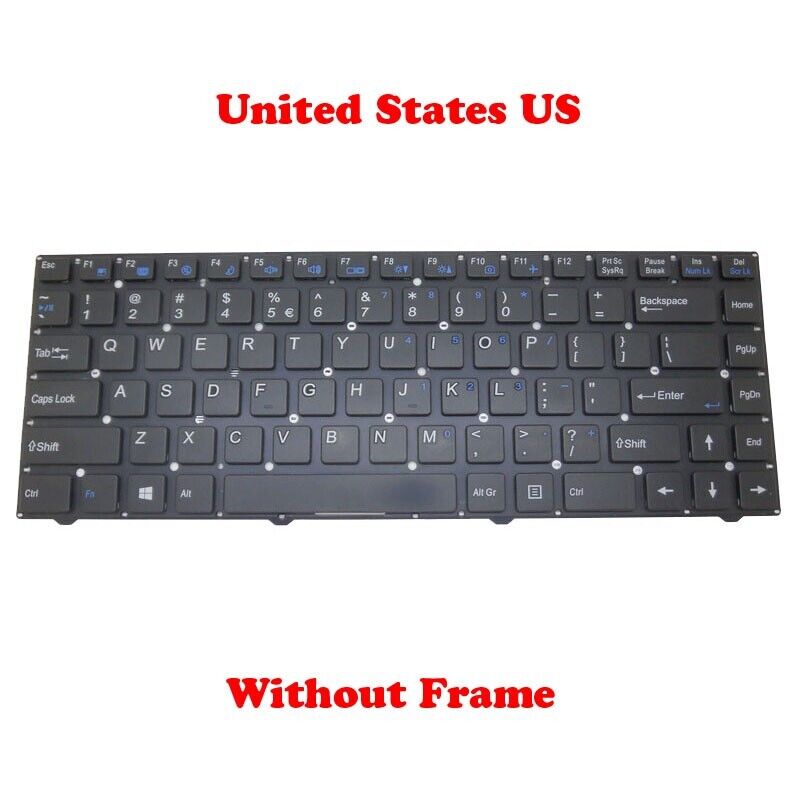 Keyboard For CLEVO W540EU MP-12B83U4-4303W 6-80-W7401-010-1 English US No Frame