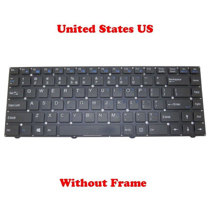 Keyboard For CLEVO W540EU MP-12B83U4-4303W 6-80-W7401-010-1 English US No Frame