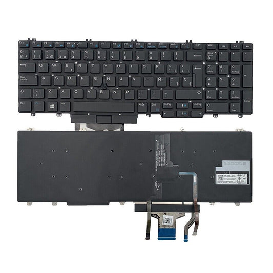 Spanish SP Keyboard For DELL Precision 7530 7540 7730 7740 Backlit&Pointing New