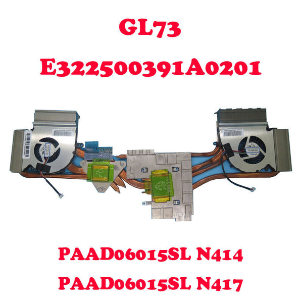 CPU GPU FAN Heatsink For MSI GE73 GE73VR 7RE 8RF MS-17C1 GL73 GP75 GE63 GV63 8SE