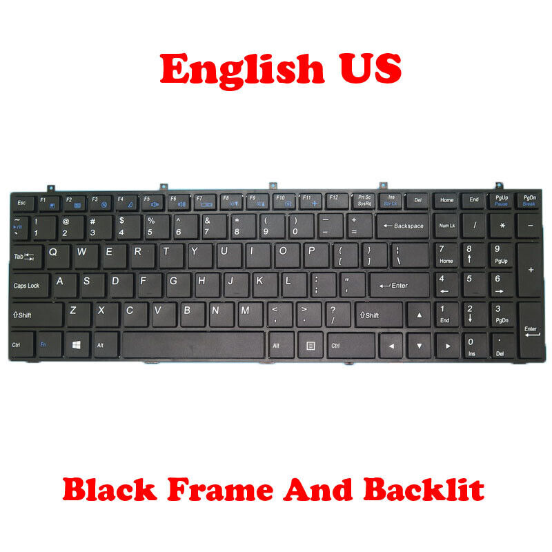 US Backlit Keyboard For Gigabyte P55G V5 P55W P55W R7 P55W V4 V5 V6 V7 English