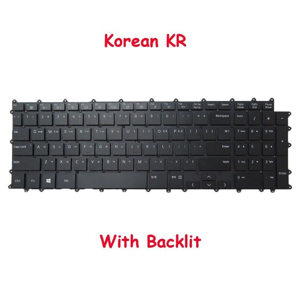 With Backlit Keyboard For LG 17Z90P 17Z90P-G 17Z90P-K 17Z90P-N Korean KR Black