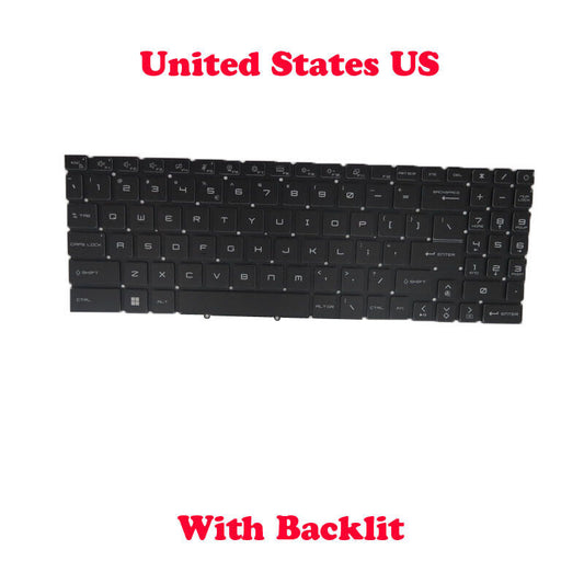 RGB Backlit US Keyboard For MSI GL66 11UCK 11UDK 11UEK 11UGK 11UGKV MS-1581 1582